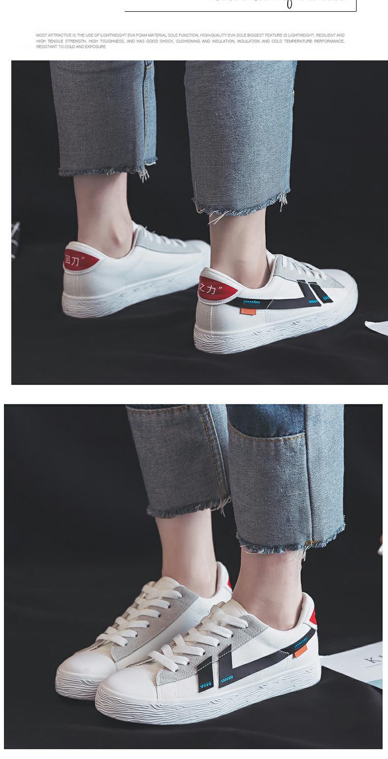 Xuân 2019 giày vải mới nữ giày trắng phiên bản Hàn Quốc của sinh viên hoang dã phong cách giày ulzzang giày cao gót giày thể thao