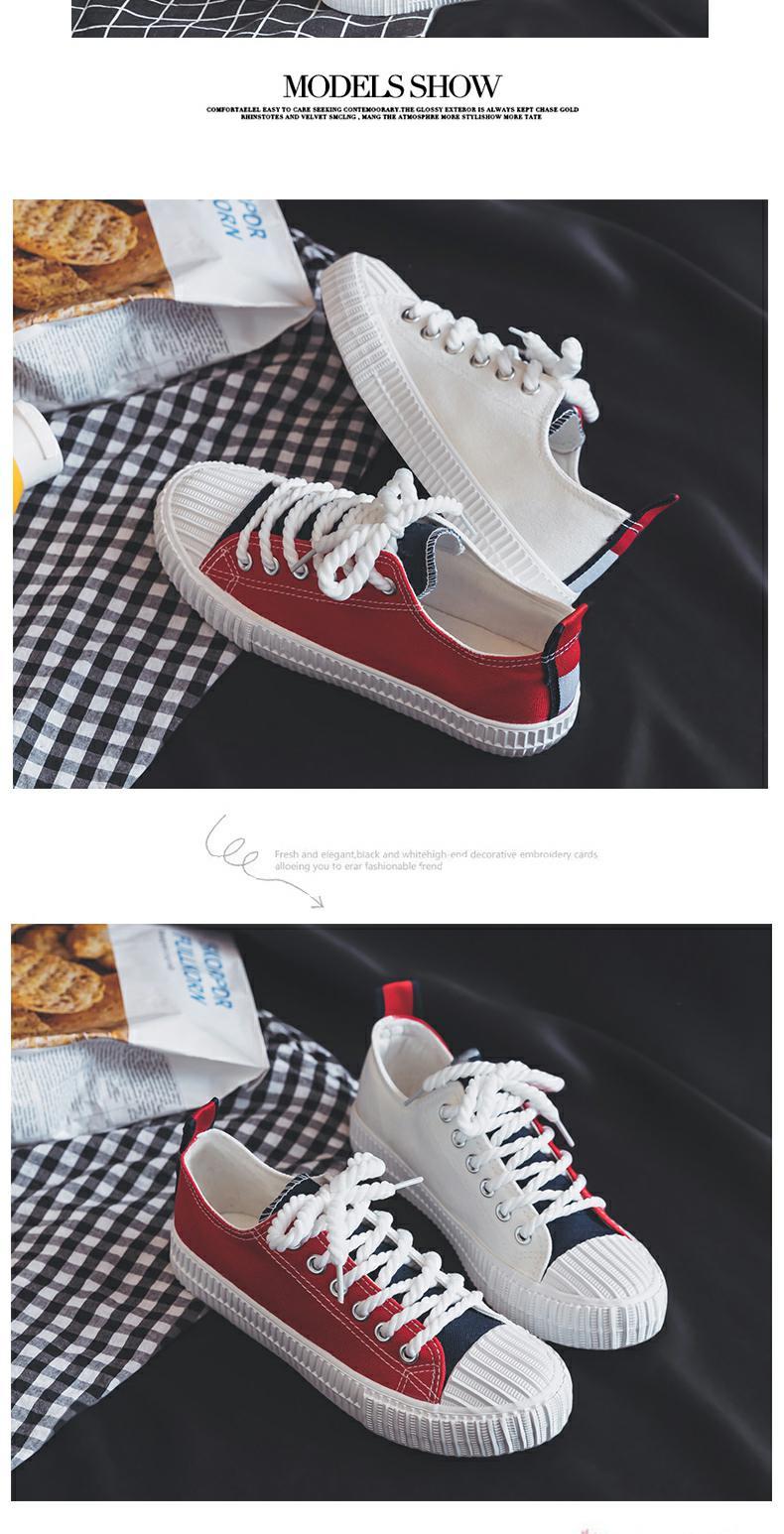 Mùa thu 2018 mới giày vải nữ phiên bản Hàn Quốc của sinh viên hoang dã Harajuku ulzzang giày đế bằng giày sneaker nữ trắng