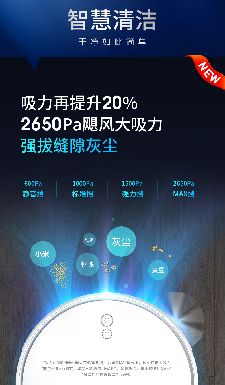 360旗舰机皇 X95 全自动扫拖一体 扫地机器人 图12