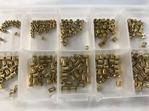 300pcs Copper Flower Nut Combination Box M1 4-M2 5 Specification Cylinder Knurled Nut Box Brass Injection Nut