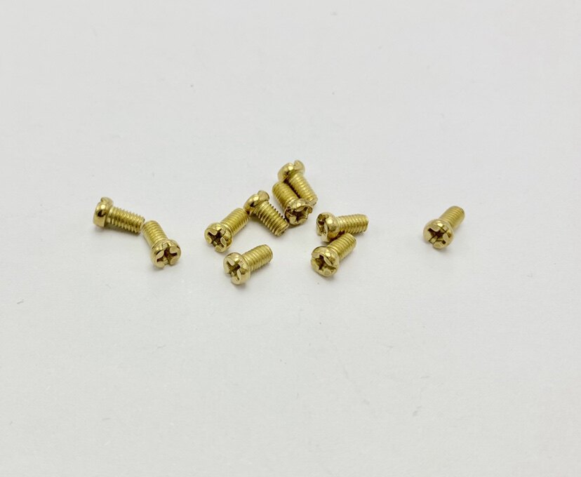 M3 copper binding post screw copper plated round head machine large fluted disc head cross screw hardware manufacturer direct