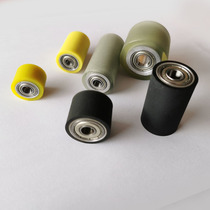 Coated rubber bearing pulley polyurethane bearing PU rubber wheel roller wheel silent anti-wear double bearing aluminium core coated rubber