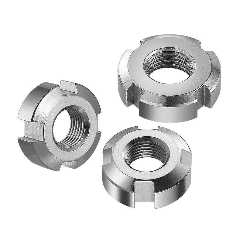 304 stainless steel GB812 slotted round nut M10M12M14M16M18M20M22M24M60M100M200