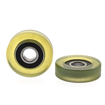6203 bearings coated rubber PU polyurethane inner diameter 17mm inner hole mute soft rubber wheel rolling pulley 17 * 60 * 18 * 18