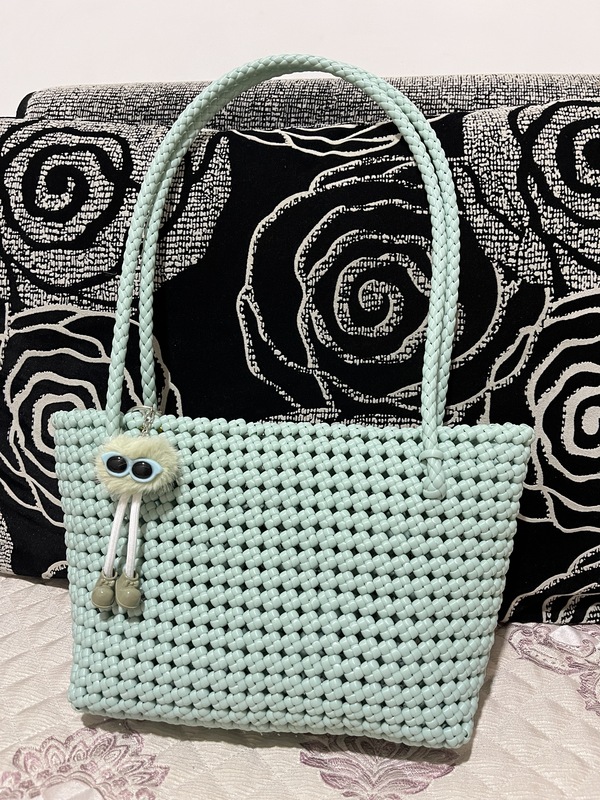 [Finished Product Package] Handmade Imitation Rattan Woven Handbag, Single Shoulder Women's Bag, Hollowed-Out, Exquisite and Versatile Tote Bag