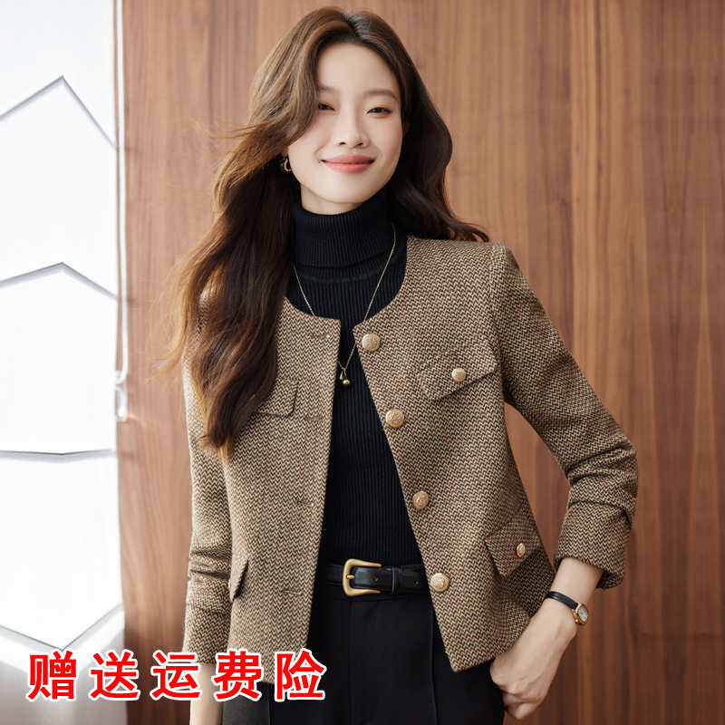 Chanel-Style Short Jacket for Women 2026 Spring and Autumn New High-End Petite Casual Elegant Short Blazer Top