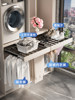 Washing Machine Pull-Out Clothes Rack Above the Balcony, Invisible Rebound Telescopic Built-In Slide Rail Storage, Pull-Out Pants Rack for Drying Clothes