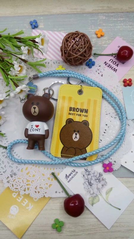 Brown Xiong Ke Niu Rabbit Cặp đôi Thẻ xe buýt thành phố Thẻ sinh viên Thẻ gạo Thẻ ID Thẻ Metro