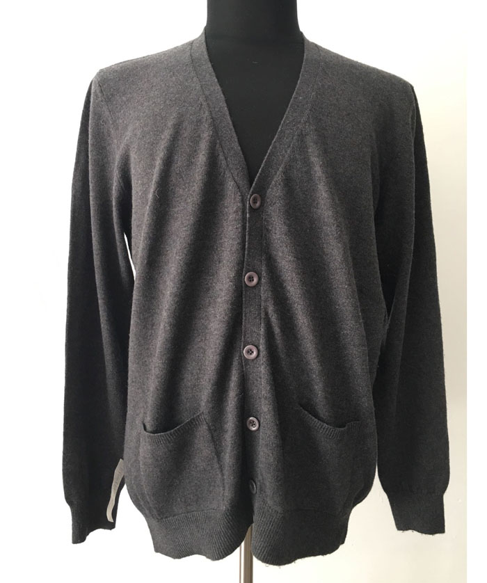 Giản dị trung niên nam len mở cardigan áo len ông già cashmere cardigan mùa xuân và mùa thu phần mỏng bị hỏng mã đặc biệt cung cấp