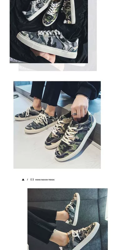 Giày ngụy trang mới 2019 Giày đế thấp cho nam sinh viên hoang dã Giày vải nam xu hướng giày đế xuồng phiên bản Hàn Quốc - Giày thấp giày thể thao nam nike