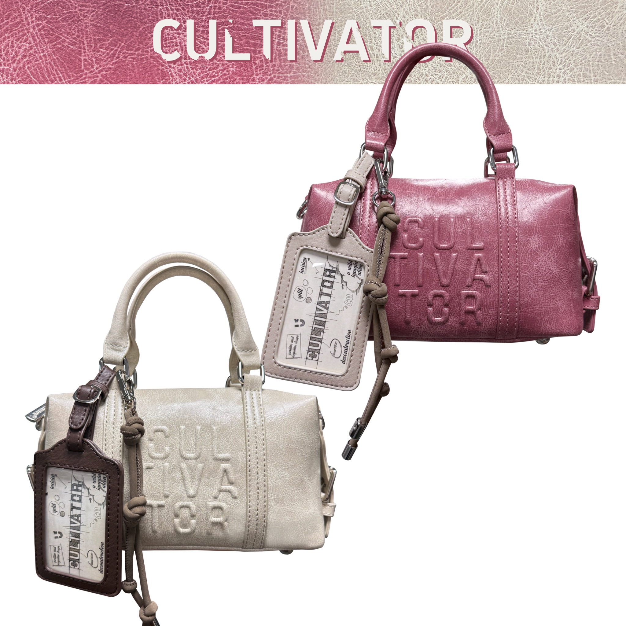 カルティベーターオリジナルニッチレトロオールマッチコントラストカラーカードホルダークロスボディボストンピローバッグ2025春新作