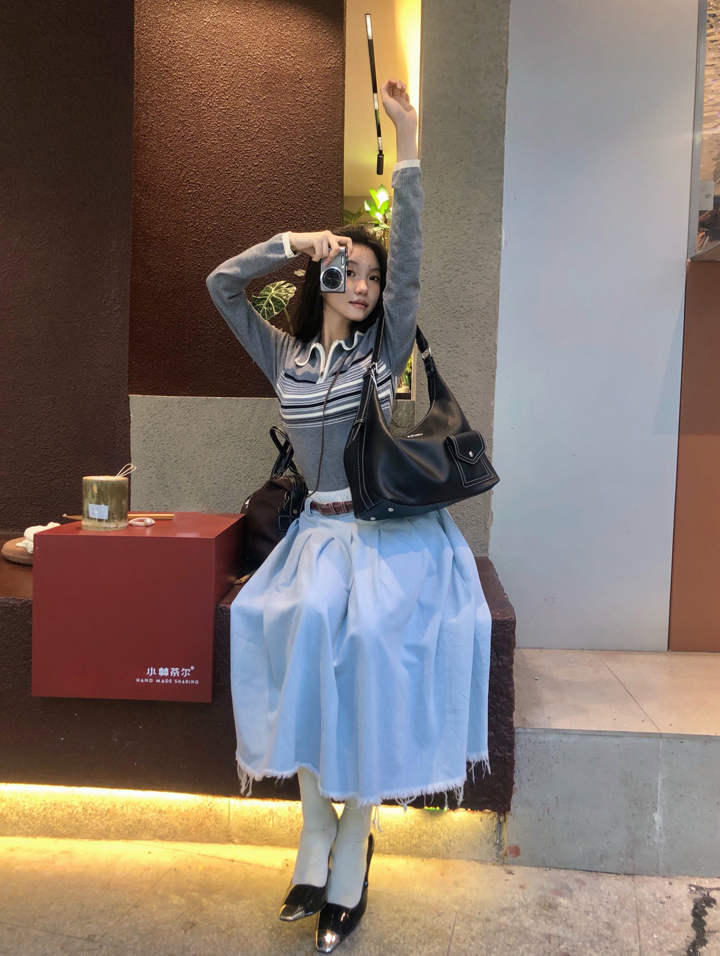 Cultivator Original Black Large Capacity Tote Crossbody Bag Youth Casual Commuter Shoulder Bag - Thumbnail 3