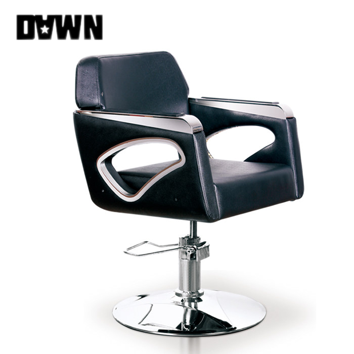 Manufacturers direct sales of high - grade hair cutting hair chair European - style new lift chair can put down stainless steel armrest