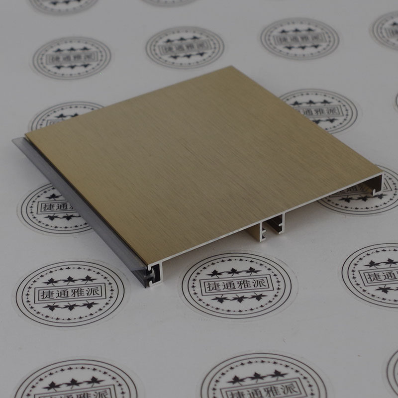 High-grade thickened kitchen cabinet aluminum alloy skirting board Flat titanium brushed bezel bathroom cabinet 100 high skirting board