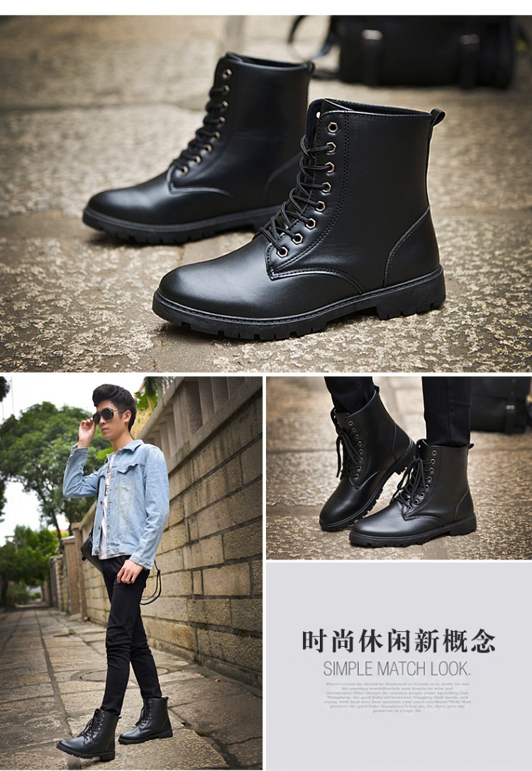 Martin khởi động của nam giới khởi động mùa hè cao-top boots tăng dày của nam giới khởi động trong sa mạc khởi động dụng cụ của nam giới khởi động thủy triều