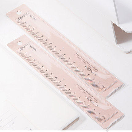 Full 25 Deli 71952 ruler plastic 18cm with wave transparent ruler stationery ruler
