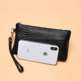 Ультратонкий длинный бумажник, сумка через плечо, маленькая сумка клатч, кошелек, из натуральной кожи