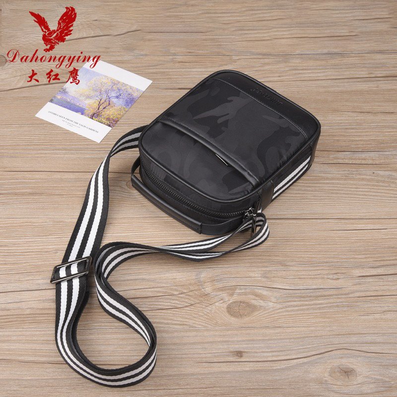 Big Red Eagle Tide Brand Men's Bag Shoulder Bag Men's Messenger Bag Canvas Sports Leisure Lightweight Oxford Cloth Mini Small Satchel