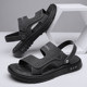 2025 New Trendy Sandals for Men Summer Outerwear Driving Sandals Anti-slip Soft Sole Wear-Resistant Dad Beach Sandals