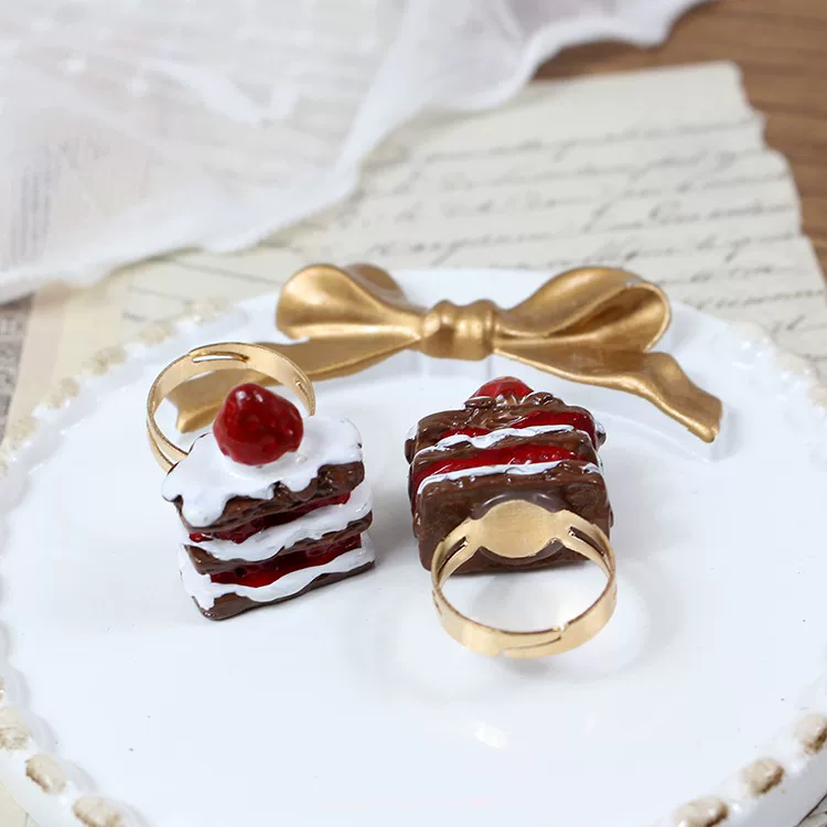 Adjustable ring, donut, Lolita style