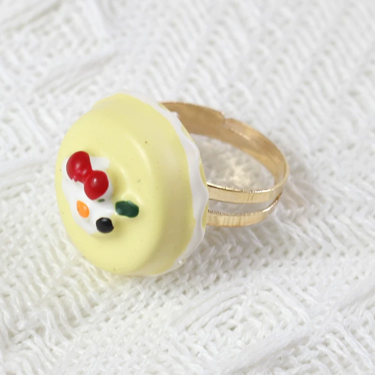 Adjustable ring, donut, Lolita style