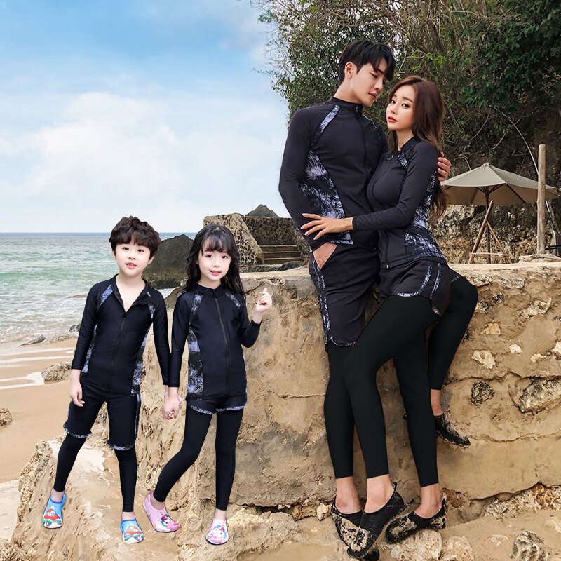 Parenting Style Swimsuit Boy Two-piece Long Sleeve Long Pants Sunscreen Quick Dry Diving Suit Girl Student Spa Snorkeling Suit