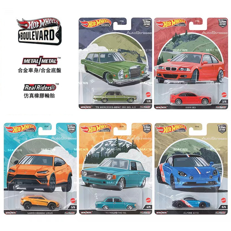 Hot Wheels Car Culture Auto Strasse Car Road Mercedes Lamborghini Volvo Alloy Car