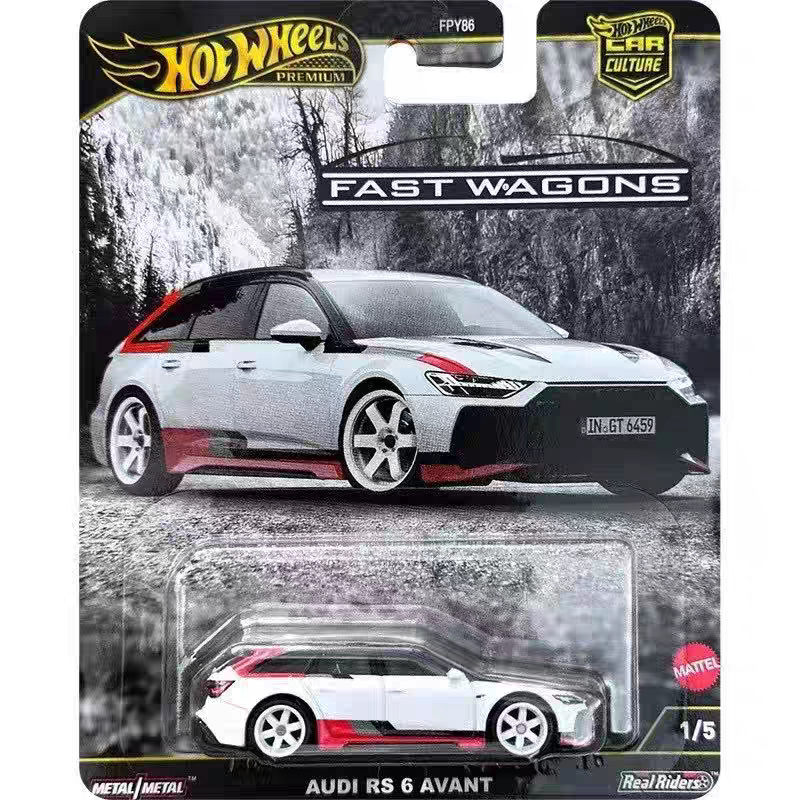 Hot Wheels Gold Label Car Culture Audi Rs6 Coupé Iron Base Rubber Tire Alloy Car Model
