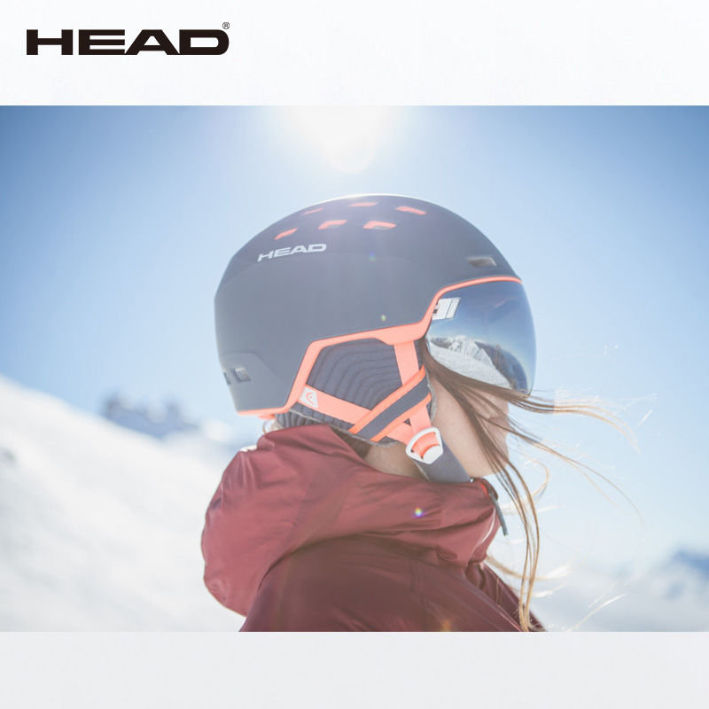 HEAD Hyde 21 new men's and women's comfortable warm breathable ski helmet snow mirror integrated helmet safety protection