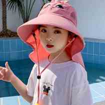 Children sunscreen hat summer sun hat anti-UV sun hat boy summer hat girl baby fisherman hat