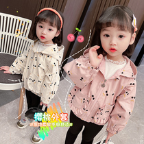 Girls  coat spring 2021 new Korean version of the foreign style baby spring and autumn top Childrens spring clothes female treasure windbreaker