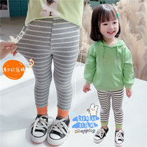 Girls  pants spring and autumn wear 2021 new baby spring leggings Childrens clothing childrens spring womens treasure trousers