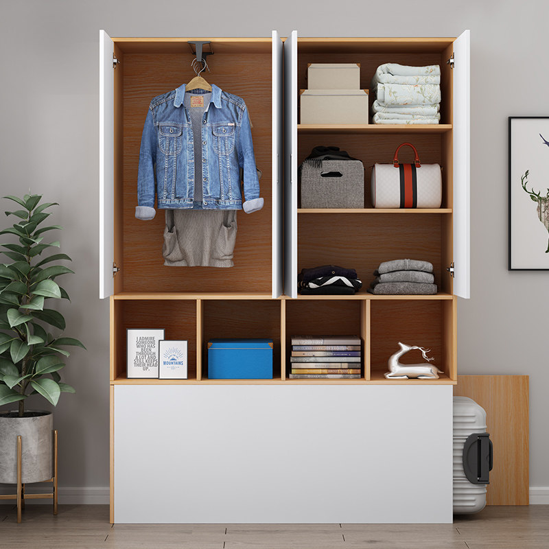 Tatami bed narrow wardrobe gap bedroom solid wood storage cabinet simple modern small apartment bed end wardrobe can be customized