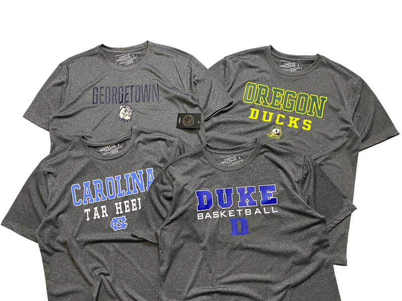 Ncaa Basketball University League Quick-Dry Shooting Training T-Shirt North Carolina Oregon Duke Fitness Sports Short Sleeve