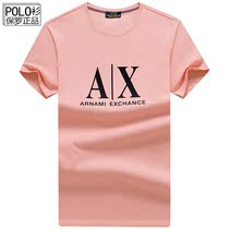 Hong Kong brand mens summer short sleeve t-shirt round neck cotton loose size shirt mens half sleeve clothes trend