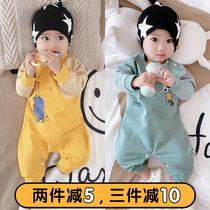 Net red baby clothes spring and autumn super cute jumpsuit men and women baby Autumn long sleeve cotton clothes climbing clothes cute