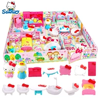 Hello kitty kitty đồ chơi trẻ em mô phỏng nội thất phòng bếp chơi nhà đặt cô gái quà tặng mua đồ chơi