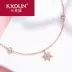 KXDUN net red niche design sterling bạc vòng chân vàng hồng Hàn Quốc đơn giản sexy cô gái cá tính XJ0712 - Vòng chân