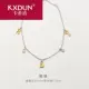 KXDUN khóa và chìa khóa mới vòng tay nữ bạc sterling phiên bản Hàn Quốc đơn giản cá tính vàng ròng cho bạn gái vòng chân XJ0702 - Vòng chân