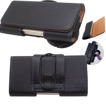 Old-style mobile phone with belt horizontal single-layer leather case for middle-aged and elderly migrant workers with waist test mobile phone waist bag for men