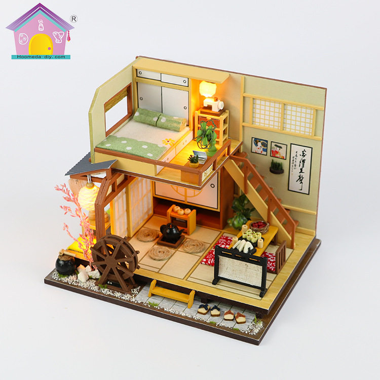 DIY cottage, Japanese handmade villa model, wooden assembled house, creative Valentine's Day gift