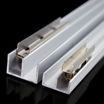 Sliding door glass track double track slide sliding door slide acrylic board slide kitchen cabinet slot aluminum alloy