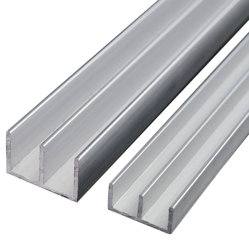 Mountain type card slot double slot mobile door slot door glass track slot pull aluminum profile acrylic