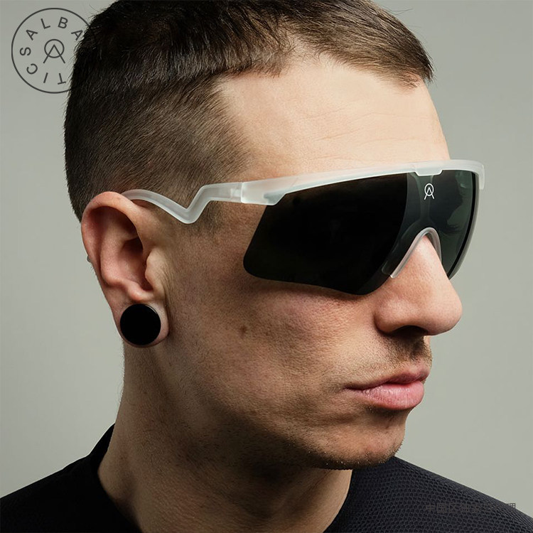 Albaoptics transparent jelly white frame cycling glasses alba road car anti-UV goggles sunglasses