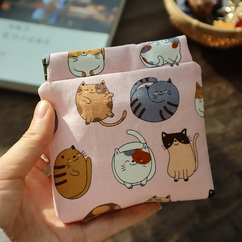 Original handmade Japanese small coin purse cute small card bag storage small bag earphone bag lipstick bag