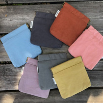 Solid color youth maple outside hand-made storage bag creative spare bag bag in the bag Mini small fresh wallet woman