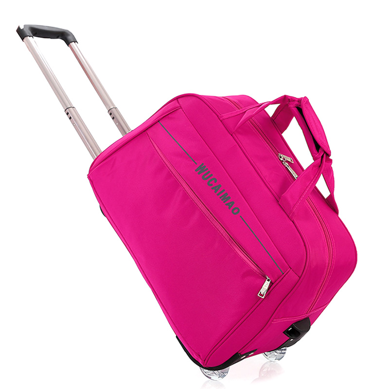 Short trip bag men's and women's portable trolley luggage bag Oxford cloth trolley bag foldable trolley 20 inch boarding bag