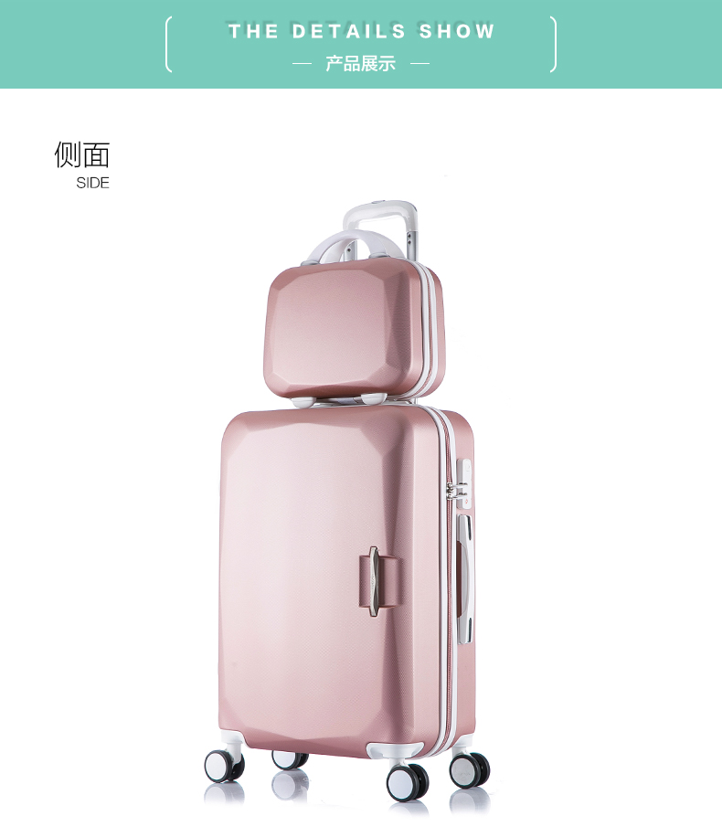 Hành lý nữ xe đẩy trường hợp nhỏ tươi vali 20 inch cao đẳng mật khẩu hộp phổ wheel 24 inch Hàn Quốc phiên bản 26 inch vali kéo giá rẻ