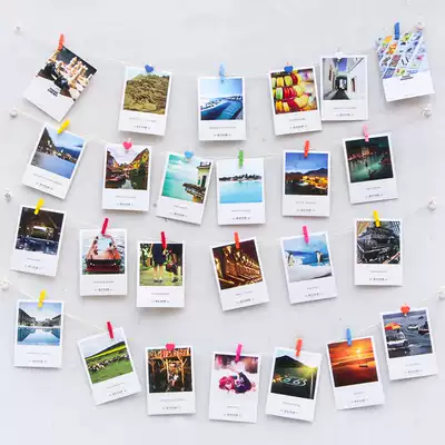 Post-it notes photo wooden clip classroom dormitory decoration DIY Hemp rope small wooden clip photo wall clip pendant