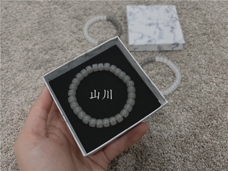 And Tian Yuhands Condensed Tobacco Grey Jade Bracelet for men and women Couples accessories Natural custom 100 hitch